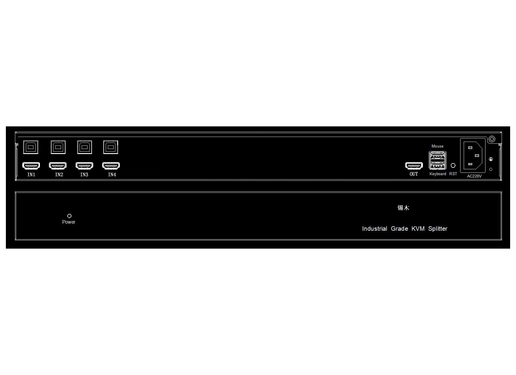4口KVM切换器